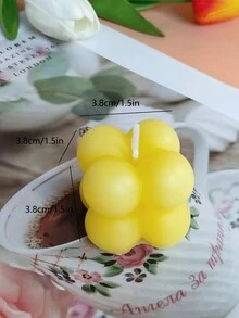 1pc Double-layer Shaped Diy Aromatherapy Candle Ornament - Yellow - View 2
