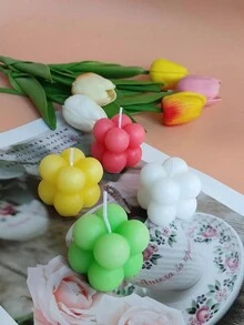 1pc Double-layer Shaped Diy Aromatherapy Candle Ornament - Yellow - View 4