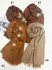 Của phụ nữ Trân châu Thêu Khăn quàng cổ , Khăn đi biển , Khăn choàng Thích hợp Đối với Sử dụng hàng ngày - Nhiều màu - Xem 9