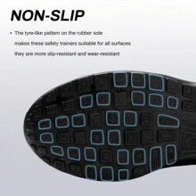 Zapatos De Seguridad De Fibra De Kevlar De Acero Ligero - Negro - Ver 8