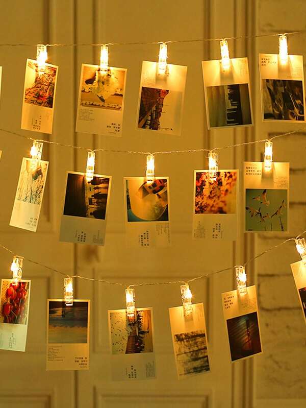 1pc 1.5m/10leds Led Clip String Light For Holiday, Wedding, Romantic Room Decoration, Creative Photo Wall Decoration