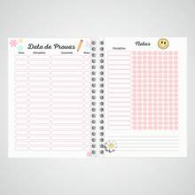 Agenda Escolar Infantil 2025 com Informações Médicas - 200 páginas