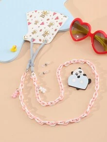 1 chiếc dây đeo kính bằng nhựa hình gấu hoạt hình, thích hợp để đeo hàng ngày (Không bao gồm kính) - Nhiều màu - Xem 3