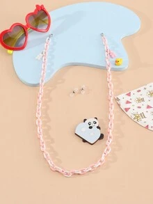 1 chiếc dây đeo kính bằng nhựa hình gấu hoạt hình, thích hợp để đeo hàng ngày (Không bao gồm kính) - Nhiều màu - Xem 5