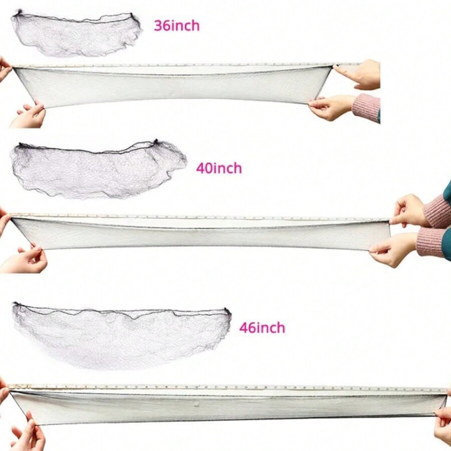 20pcs/18inch Black Hair Nets For Wigs SHEIN