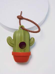 1 Pièce Distributeur De Sacs À Déchets Portatif En Forme De Cactus Créatif Incluant 1 Rouleau De Sacs À Ordures (15 pièces), Léger Et Durable