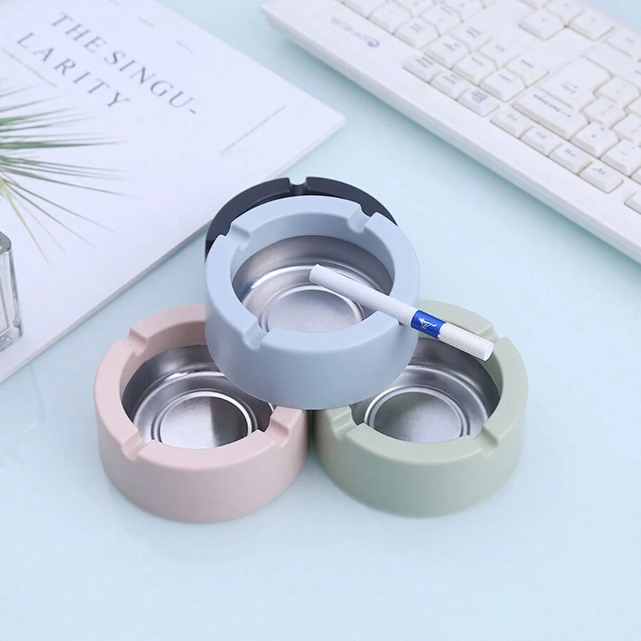 1 chiếc gạt tàn bằng gang sáng tạo ngẫu nhiên, đơn giản và thời trang, sử dụng tại nhà - Nhiều màu - Xem 1