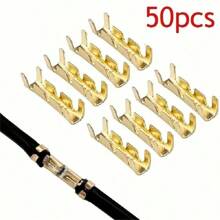 50pcs Double Headed Terminal, Butt Connector