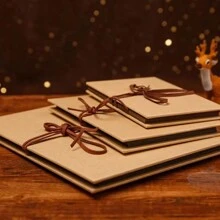Accordion Creative Folding Diy Photo Album Sticker Type Scrapbook For Collecting Memories Of Couples And Classmates - Brown - View 7