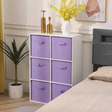 Foldable Storage Boxes Set Of 2,Non-Woven Fabric Storage Box Set,Storage Drawers For Cube Storage Unit,26.5x26.5x28 Cm - Violet Purple - View 4