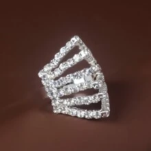 Nhẫn trang trí Rhinestone - Bạc - Xem 18