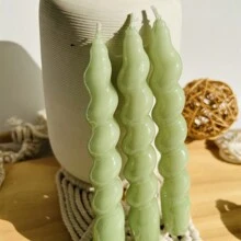 1 Packung 3 Stücke spiralförmige Kegel Kerzen, 7.1 Inch/18cm, 2 cm Durchmesser unten, 6 Stunden Brenndauer, geruchlos, tropffrei, verjüngtes Design, für Dinnerparty Hochzeitsdekoration, Raumdekoration, Geschenke