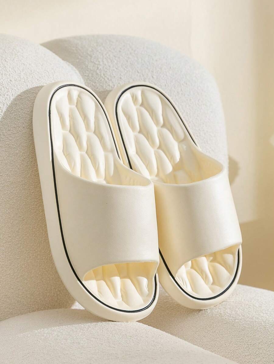 Đơn giản Đế mềm Gối Trượt , Giải trí Chóp giầy mở ra Sấy khô nhanh Giày dép , Thoải mái Trong nhà Nhà  Trượt - trắng - Xem 1