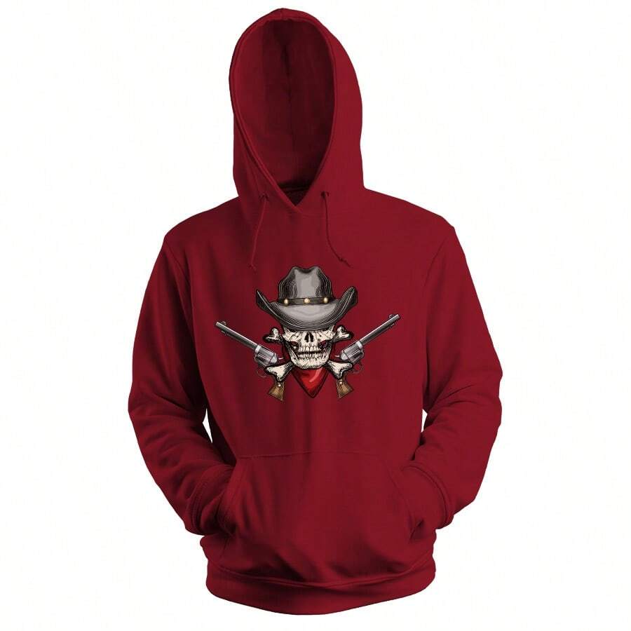 Men Hoodies - 紫紅色 - 查看 1