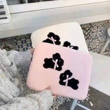 Bolsa De Laptop/tableta Ipad Con Estilo Ins Con Lindo Estampado De Conejo Y Lazo, Capacidad De Almacenamiento Interna Para 11/13 Pulgadas