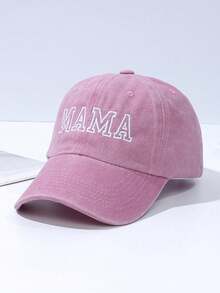 1 件女士“MAMA”刺绣棒球帽，户外春秋款，送给妈妈的生日或母亲节的礼物 - MAMA刺繡 - 查看 3