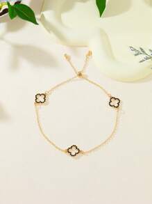 Conjunto de pulsera y tobillera con forma de trébol calado y decorado con rhinestones (se venden por separado) - Regalo para San Valentín, mamá, madre, Día de la Madre