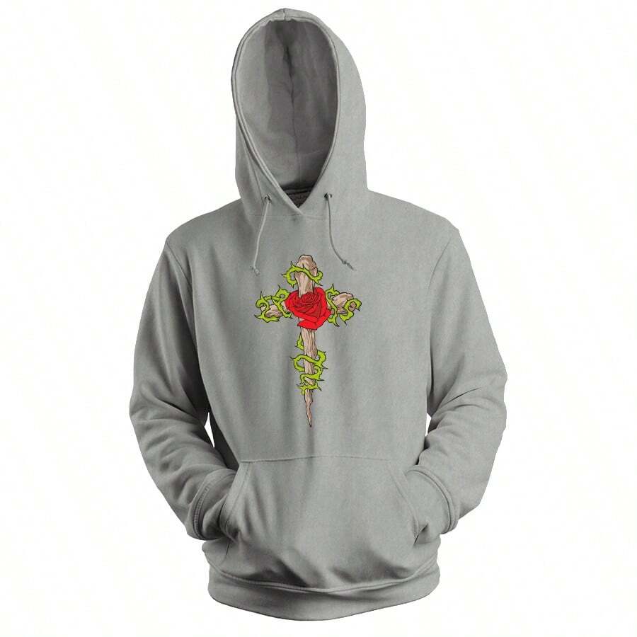 Men Hoodies - 灰色 - 查看 1