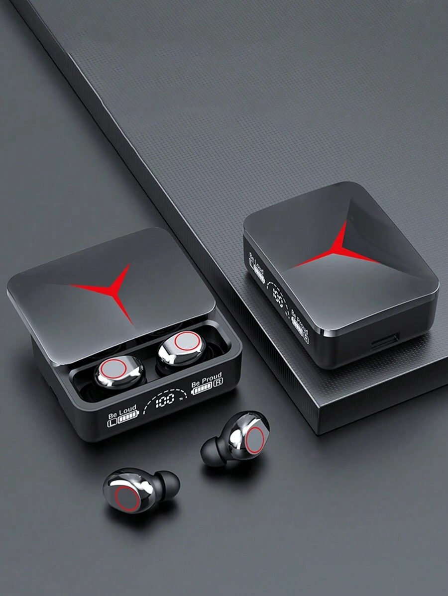 Botones Intra-auriculares Pantalla Táctil Led , Audífonos Inalámbricos Con Sonido Estéreo Y Micrófono Para Deportes - Negro - Ver 1