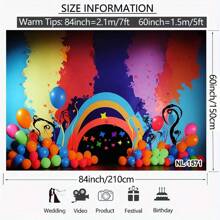 Disco Party Backdrop,Disco Neon Adults Back To 60s 70s 80s 90s Disco Dancing Night Let's Glow Photography Background Photo Studio Booth Props Decor - Orange - View 2