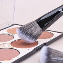 1支 #93 膏状腮红刷，斜角腮红刷，适用于液体腮红，化妆工具，粉底刷，遮瑕刷，腮红刷，修容刷，腮红刷，古铜粉刷，散粉刷，粉底刷，腮红刷 - 黑色 - 查看 6