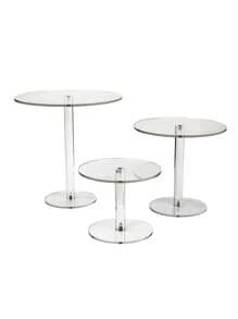 Soporte para tarta de acrílico, bandeja redonda de postre con forma de torre transparente, estante de plástico multinivel para exhibición de frutas en bodas, fiestas y cumpleaños