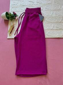 Women Shorts - Màu Hoa hồng đỏ - Xem 2