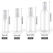 1 件随机颜色旅行可填充小型喷雾瓶喷雾器适用于化妆品，适用于假日海滩、浴室收藏、卧室收藏，大容量