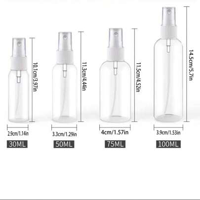 1 件随机颜色旅行可填充小型喷雾瓶喷雾器适用于化妆品，适用于假日海滩、浴室收藏、卧室收藏，大容量