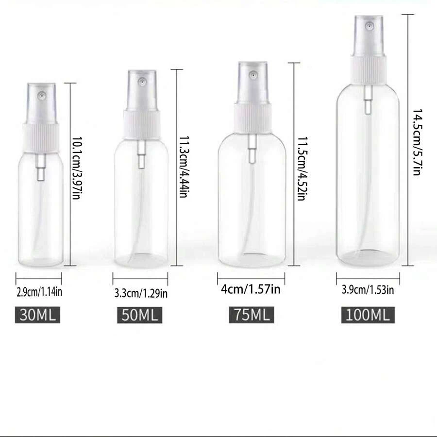 1 件随机颜色旅行可填充小型喷雾瓶喷雾器适用于化妆品，适用于假日海滩、浴室收藏、卧室收藏，大容量