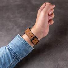 1 chiếc vòng nối bằng da + silicon tương thích với dây đeo đồng hồ Apple dành cho nam nữ thể thao 38mm 40mm 41mm 42mm 44mm 45mm 46mm 49mm, dây đeo tương thích với dây đeo đồng hồ Apple Watch Series Ultra S10 9/8/7/6/5/4/3/2/1 SE - Cà phê nâu - Xem 8