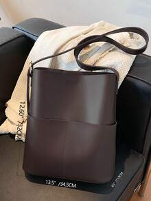 Lightweight,Business Casual Minimalist Adjustable Strap Square Bag For Teen Girls Women College Students,Rookies & White-collar Workers Perfect for Office,College,Work ,Business,Commute,Outdoors, Travel, Outings - Coffee Brown - View 4