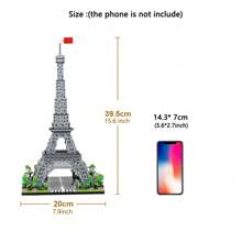 3698片迷你积木：世界著名建筑系列。欧美风格DIY拼装玩具，袋装。包含卢浮宫、比萨斜塔、自由女神像、大本钟等多种建筑风格可供选择。增强耐心和专注力。是家居装饰、减压玩具和生日礼物的理想之选。 - 紅白色 - 查看 11