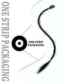 Clip In Braided Hair Extensions 20" Box Braids Extensions Synthetic Hairpieces For Women Daily Wear - Natural Black - View 3