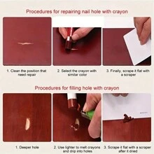 1pc Scratch Repair Wax Crayon, For Home Wood Furniture Scratch Seams Nail Hole Repair - L009 - View 5