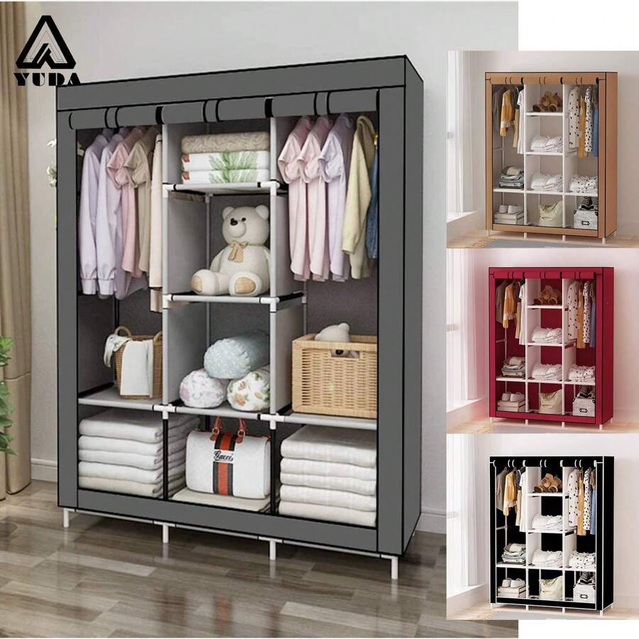 YUDA Closet Armable Ropero Rack Guardaropa Recamara Organización, Bonito, Práctico Y Resistente. Armario Plegable Organizador de Ropa - Color aleatorio - Ver 1
