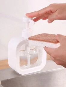 1pc 500ml Large Capacity Empty Bottle For Shower Gel/Shampoo/Hand Soap With Pump For Refill, Light And Luxury - White - View 7