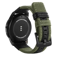 22mm 20mm錶帶可用於三星Galaxy Watch 6 5 4 40mm 44mm Band Gear S3 Active 2 Classic 43mm 47mm 尼龍手鍊5Pro 45mm手腕 - 綠色 - 查看 6