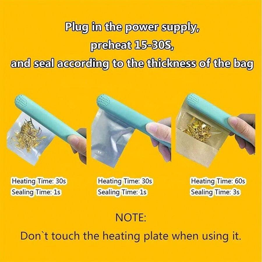 Mini Electric Food Vacuum Sealer Portable Bag Clip Handheld Heat