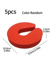Set de 5 piezas de sujetadores de  para puertas de niños, de colores aleatorios, tope de puerta de  para bebés, protector contra pellizcos de dedos, regalos decorativos para la familia - Multicolor - Ver 7