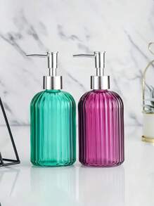 1 bình đựng xà phòng thủy tinh, chai đựng kem dưỡng da để bàn 13,53 oz có vòi bơm, bình đựng xà phòng để bàn kiểu nhấn, hộp đựng nước rửa tay phòng tắm, chai đựng dầu gội và sữa tắm có thể nạp lại rỗng, phụ kiện phòng tắm, trang trí nhà cửa, đồ nội thất gia đình trang trí phòng tắm trang trí mùa thu trở lại trường học - Nhiều màu - Xem 6