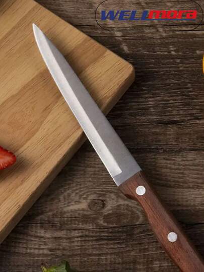 Pelador de frutas y verduras de acero inoxidable (22cm) con mango de madera aislante antideslizante. Cuchillo multiusos de rallador de cocina para pelar patatas, zanahorias, pepinos, manzanas o peras sin esfuerzo. Cuchillería premium, oferta del .