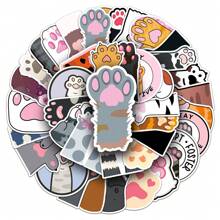 50pcs Cute Kitten Stickers, Waterproof Sticker For Kids, Small Stickers For Water Bottles, Laptop And Baggage. Funny Sticker Packs Without Repeat. Stickers Set For Water Bottles. - Yellow - View 1