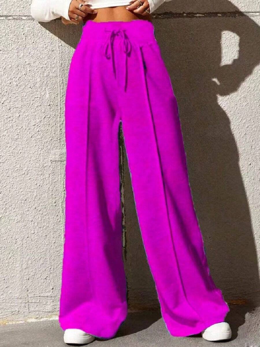 Women Pants - 紫色 - 查看 1