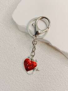 1 Miếng Phong cách Gô-tích Hình trái tim Thiên sứ & Ác quỷ Cánh Móc chìa khóa , Thích hợp Đối với Cặp đôi Qủa tặng Hoặc Sử dụng hàng ngày - Nhiều màu - Xem 12