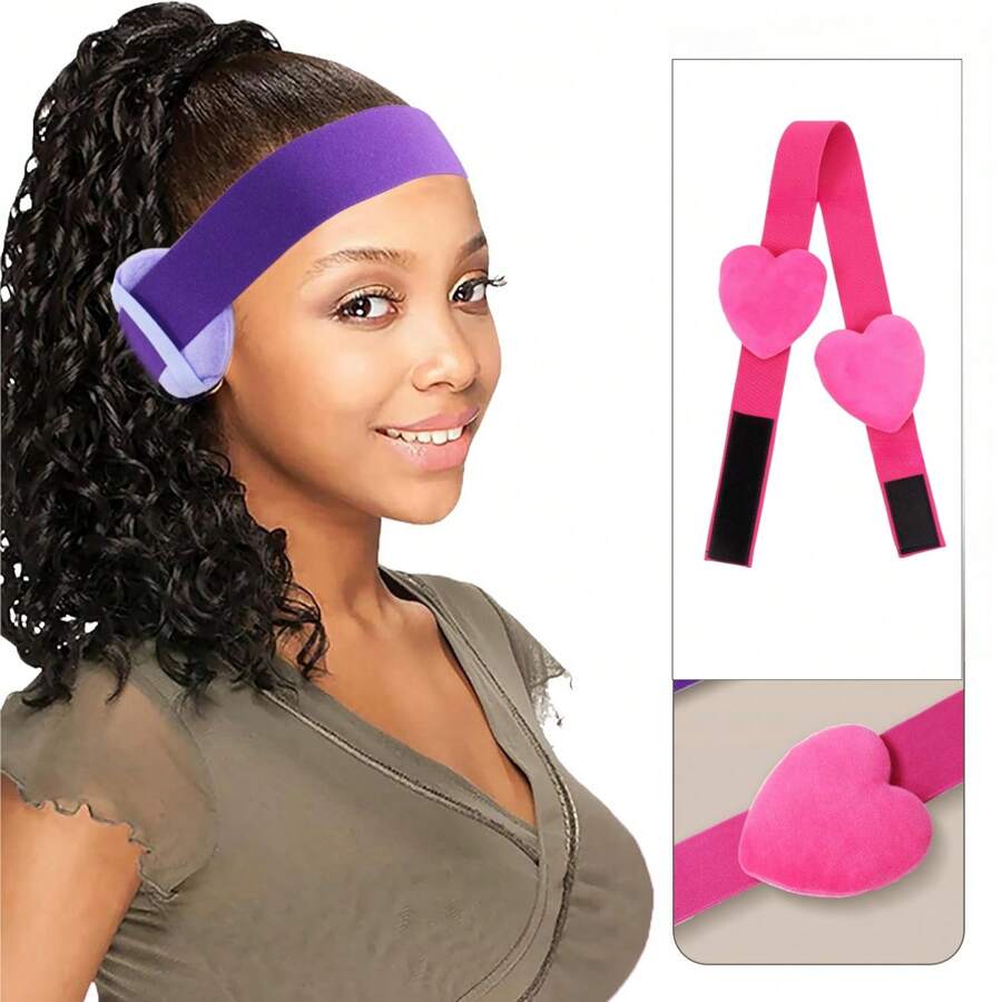 1Pc Lace Melting Bands With Ear Protection Pads Hair Elastic Band For