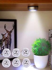 1/3/6 Piezas Luz De Gabinete Con 3 Perlas De Lámpara Led, Luz Nocturna Autoadhesiva, Adecuado Para Dormitorio, Dormitorio, Gabinete, Armario, Uso De Emergencia Y De Mesita De Noche