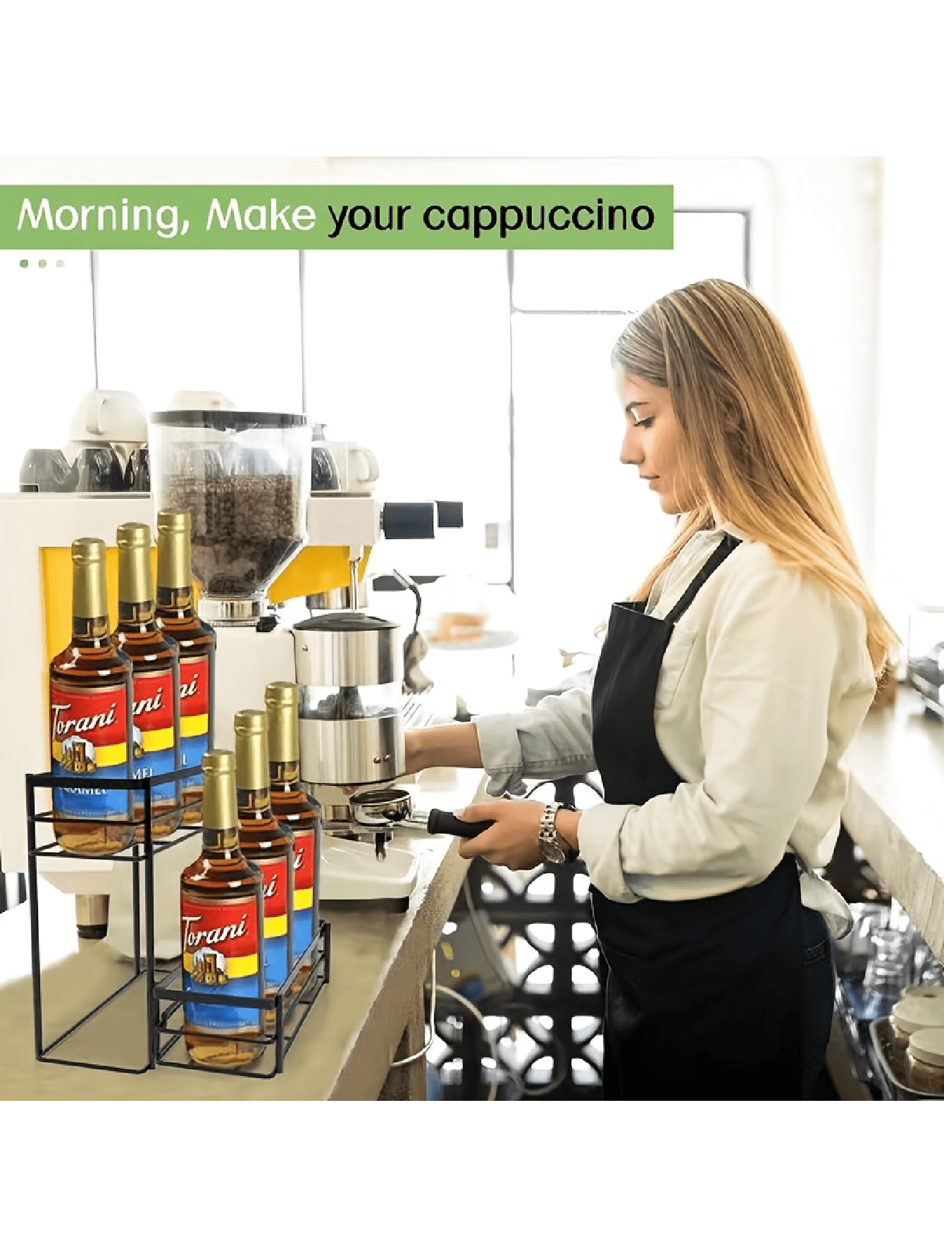 6 Bottle Coffee Syrup Organizer Rack Coffee Syrup Rack For Coffee Bar
