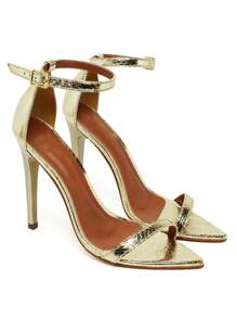 Women Heeled Sandals - 金色 - 查看 1