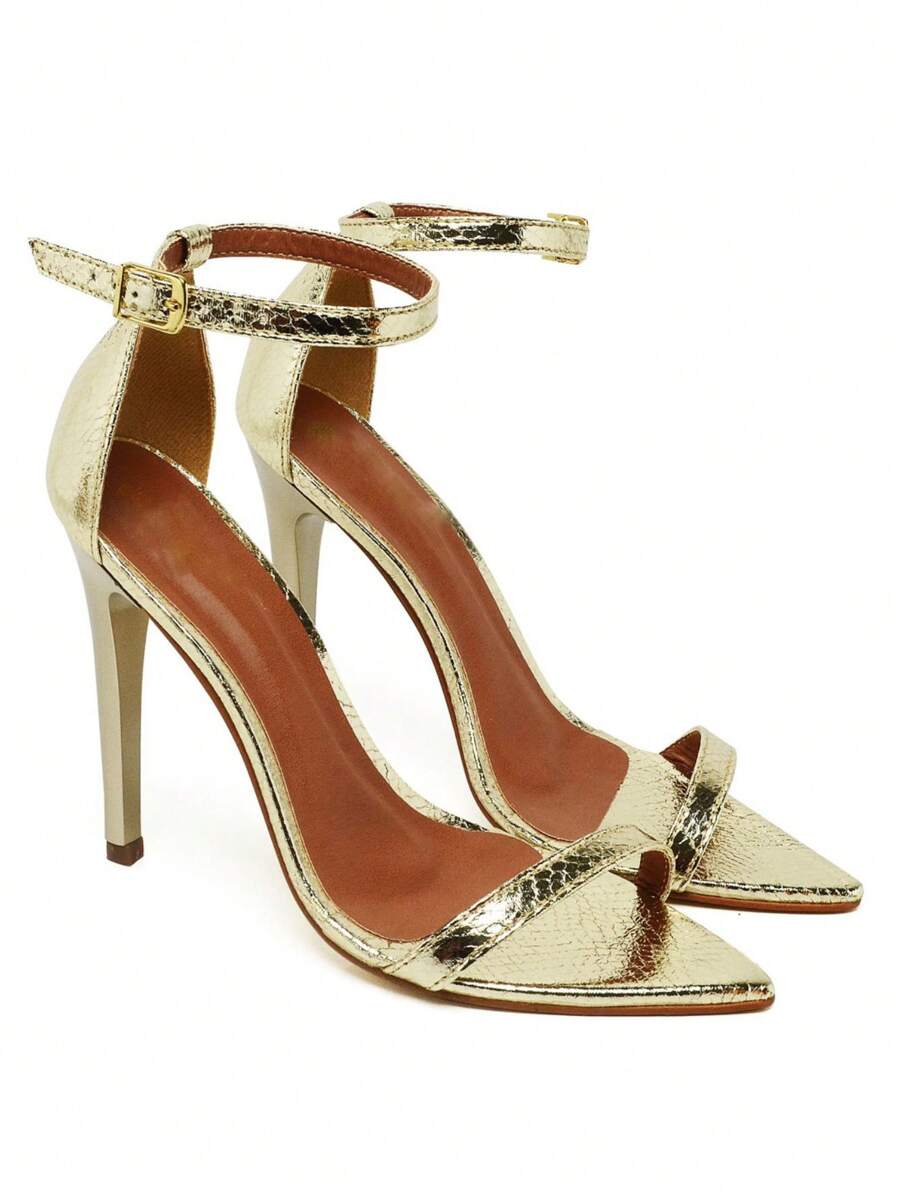 Women Heeled Sandals - 金色 - 查看 1